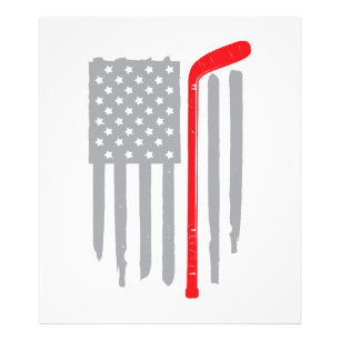 Hockey american flag photo print