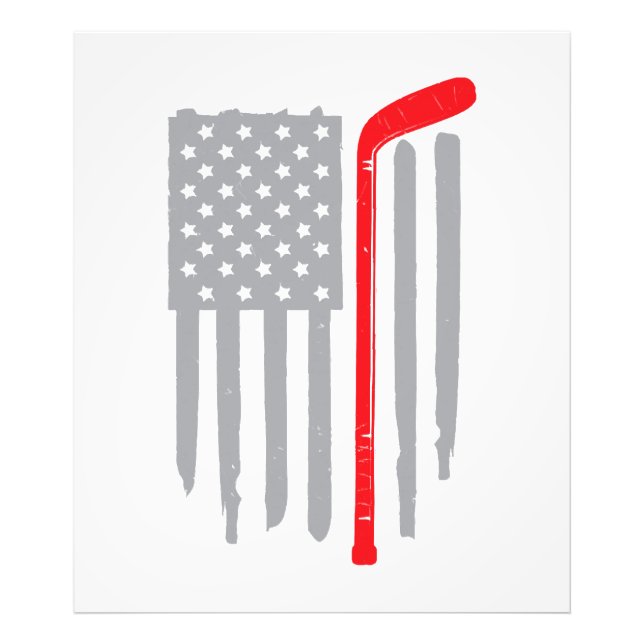 Hockey american flag photo print (Front)