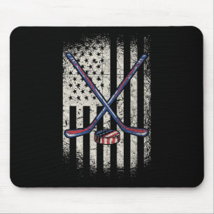 Hockey American Flag - Usa Ice Hockey  Mouse Pad