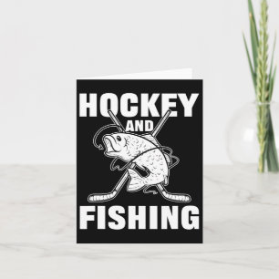 Hockey And Fishing Ice Hockey Fish Hunting  Card