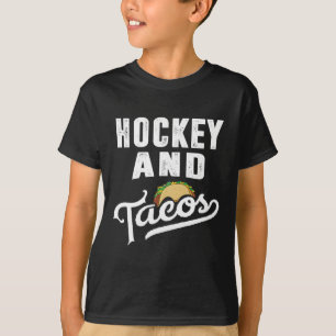 Hockey and Tacos Dad Boys Kids Ice Player Taco Gif T-Shirt