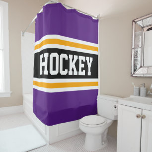 HOCKEY Athletic Bold Purple Black Yellow Stripes