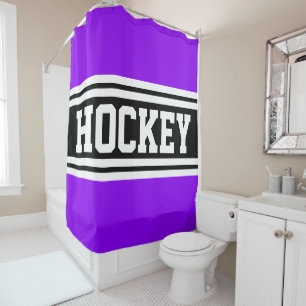 HOCKEY Athletic Bright Purple Black Racing Stripes