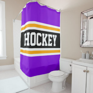 HOCKEY Athletic Bright Purple Black Yellow Stripes