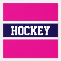 HOCKEY Athletic Hot Pink Navy Blue White Stripes