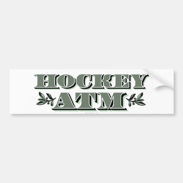 Hockey ATM Bumper Sticker (Front)