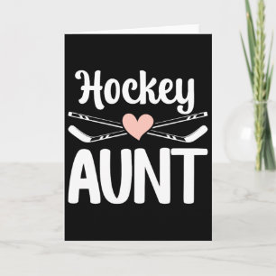 Hockey Aunt Of A Hockey Player Cute Ice Hockey Aun Card