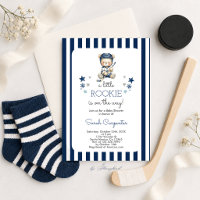 Hockey Baby Shower Boy Invitation