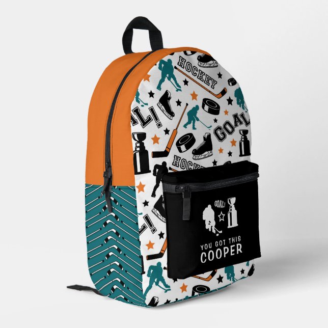 Hockey Backpack (Back Corner Left)