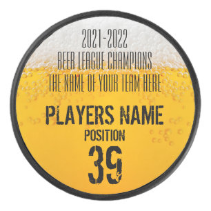 Hockey Beer League Trophy (Personalized) Puck