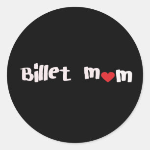 Hockey Billet Mom Classic Round Sticker