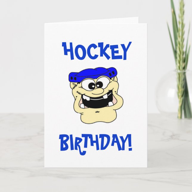 Hockey Birthday Card (Front)