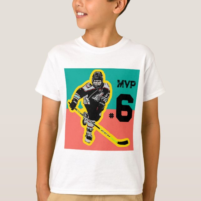 Hockey Birthday T-shirt Personalized (Front)