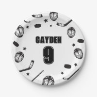 Hockey black and White Birthday