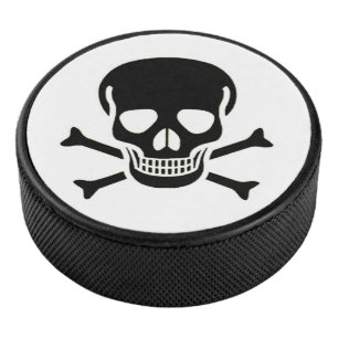 Hockey blanc crâne noir
