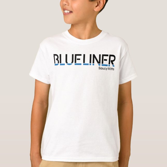 Hockey Blueliner Defence Youth Hockey T-Shirt (Front)