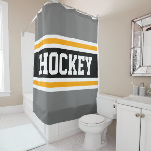 HOCKEY Bold Athletic Grey Black Yellow Stripes