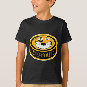 Hockey Boston M. Funny Kid Adult Puck Smile Face G T-Shirt