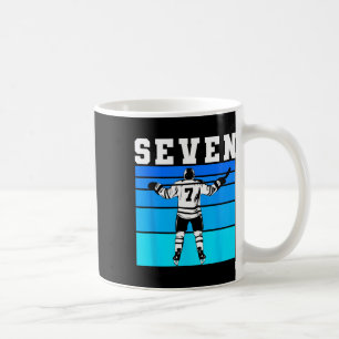 Hockey Boy 7th Birthday Seven Ice Hockey Birthday Coffee Mug