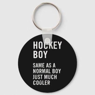 Hockey Boy Definition Funny  Keychain