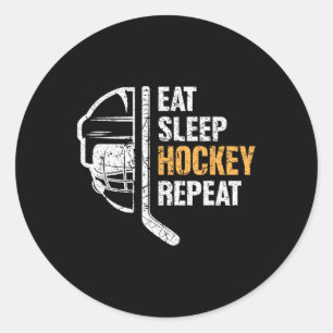 Hockey Boys  Ice Hockey Player Gift Classic Round Sticker