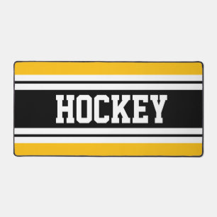 HOCKEY Bright Jaune Noir Blanc Rayures de course