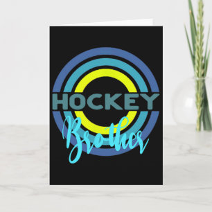 Hockey Brother With Modern Hockey Circles Card