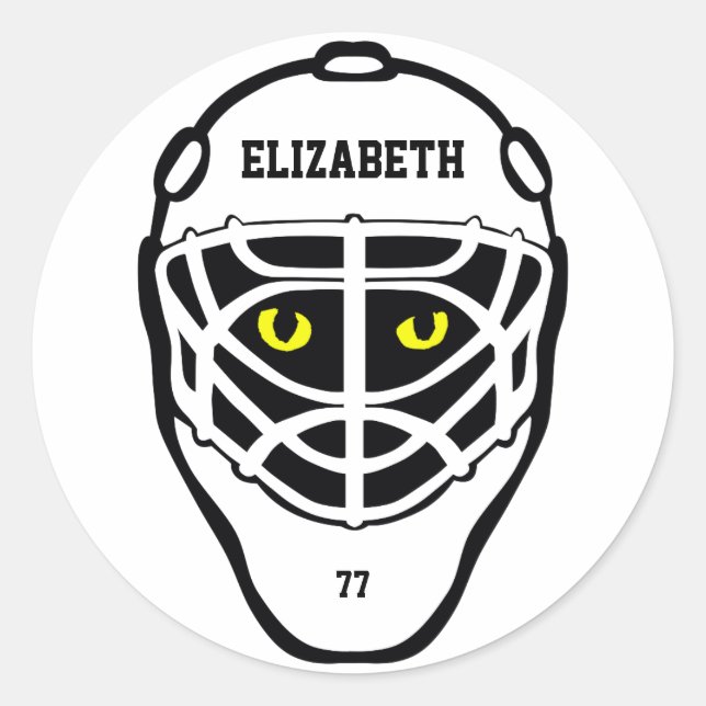 Hockey Cat Eyes Helmet Sticker (Front)