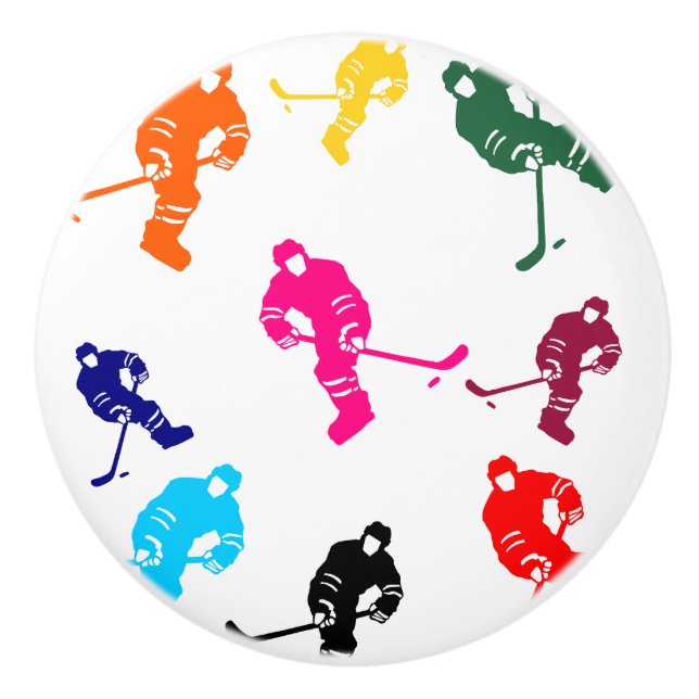 Hockey  ceramic knob (Front)