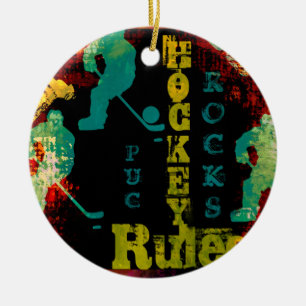 HOCKEY     CERAMIC ORNAMENT