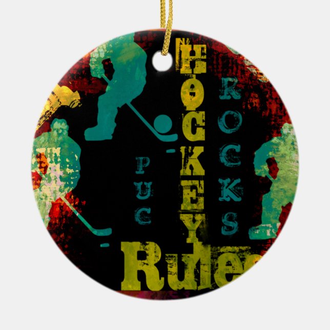 HOCKEY     CERAMIC ORNAMENT (Front)