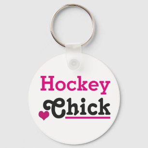 Hockey Chick Keychain