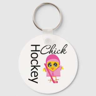 Hockey Chick Keychain
