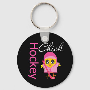 Hockey Chick Keychain