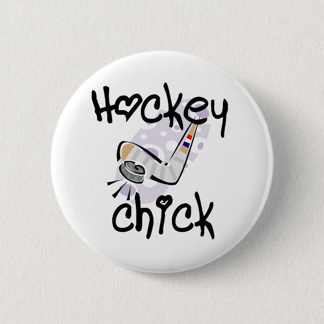 Hockey Chick T-shirts and Gifts 2 Inch Round Button (Front)