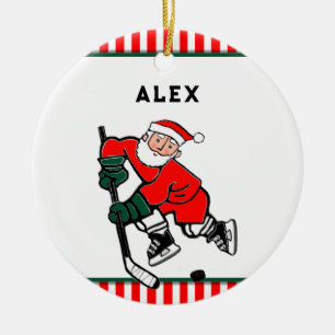 Hockey Christmas Collectable Ceramic Ornament
