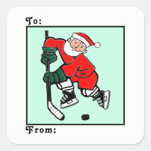 Hockey Christmas Holiday Gift Tags