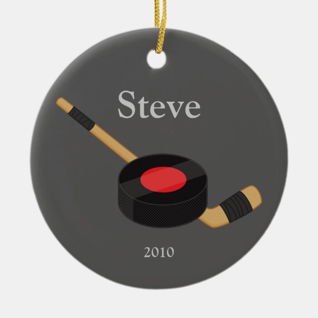 Hockey Christmas Ornament (Front)