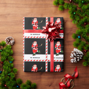 Hockey Christmas Wrapping Paper