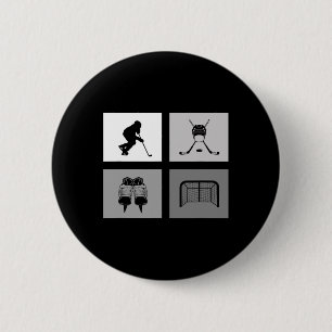 Hockey Clothing - Hockey Ice Hockey Player Gift 2 Inch Round Button