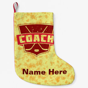 Hockey Coach Customizable Christmas Stocking