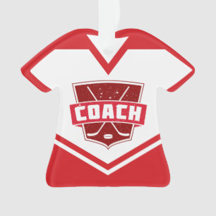 Hockey Coach, Customizable Name & Number Jersey Ornament