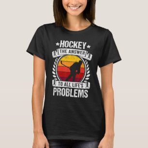Hockey Coach Goalkeeper Hockey Mom Dad Puck Sports T-Shirt