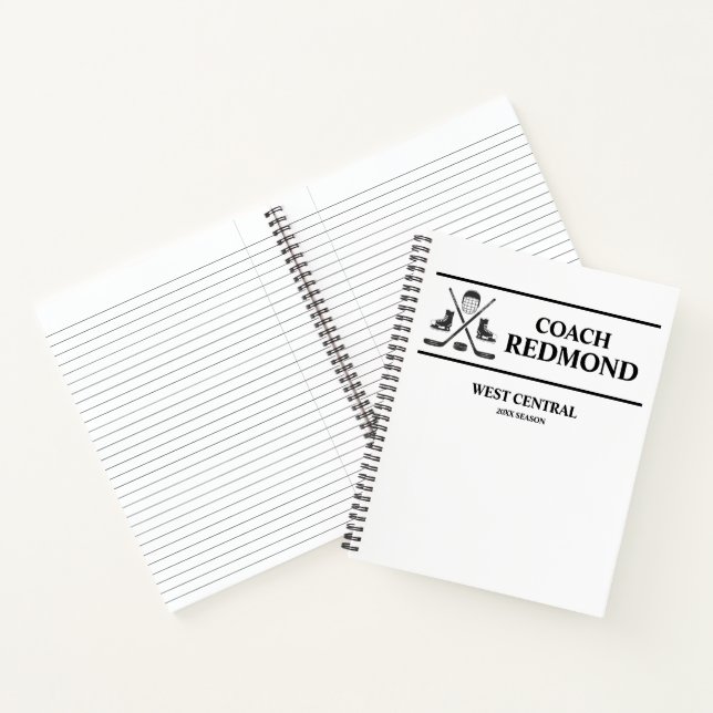 Hockey Coach Spiral Notebook (Inside)