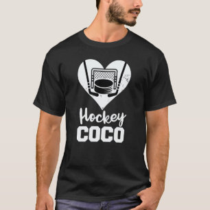 Hockey Coco Hockey Heart Grandma CoCo T-Shirt