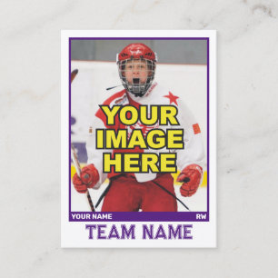 Hockey Collectible Trading Card   Purple