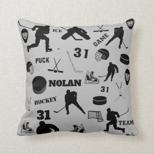 HOCKEY crazy personalized pillow