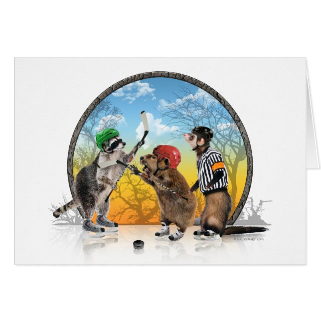 Hockey Critter Classic Card (Front Horizontal)