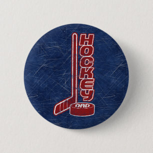 Hockey Dad Button, Hockey Dad Badge 2 Inch Round Button
