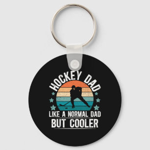 Hockey Dad Definition Ice Hockey Player Dad Hockey Keychain